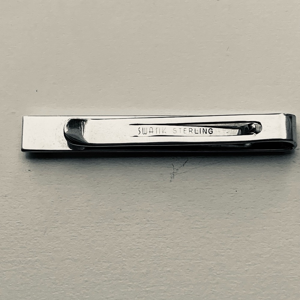 Vintage Swank Sterling Silver Tie Clip - Picture 3 of 3